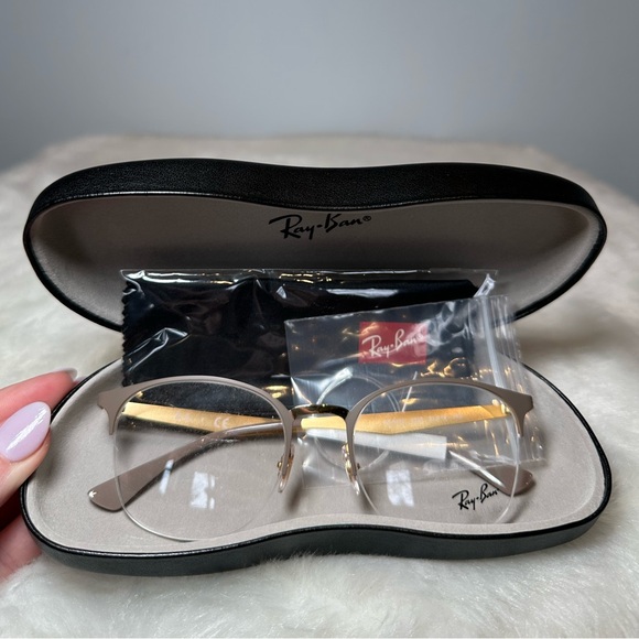 Ray-Ban Gold and Brown Frame Glasses - Picture 7 of 12